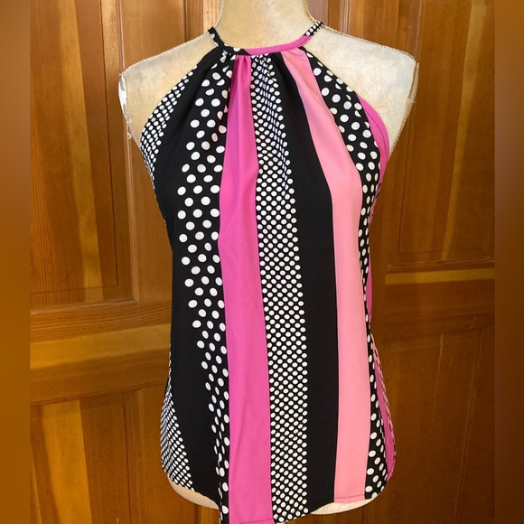 Patchwork Tank Polka Dotted Cami Top - Picture 3 of 14